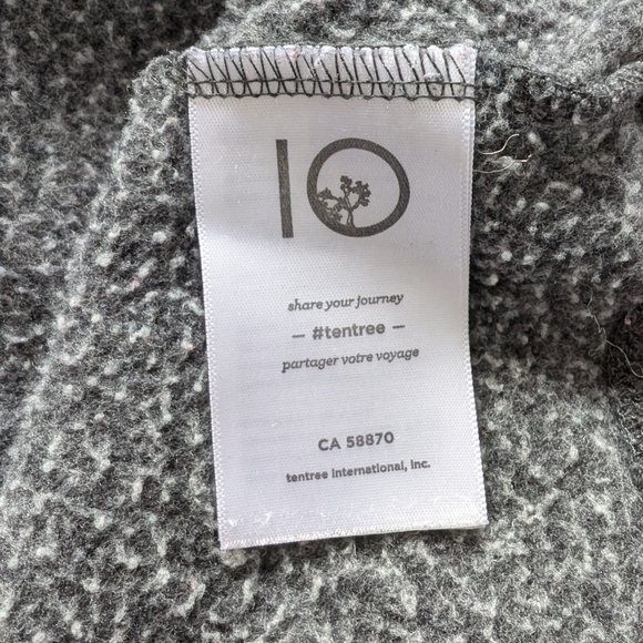 Tentree Charcoal Gray Hoodie with Forest Graphic Design Size S/XS - Picture 13 of 16